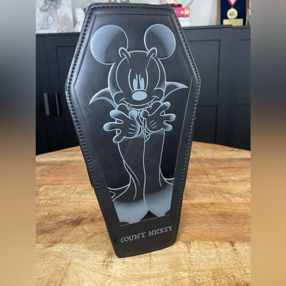Disney Loungefly LASR count, mickey coffin, convertible Crossbody backpack